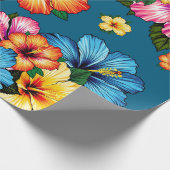 Tropische Hibiscus Cadeaupapier (Hoek)