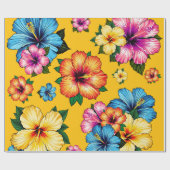 Tropische Hibiscus Cadeaupapier (Vlak)
