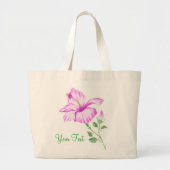 Tropische Hibiscus canvas tas (Voorkant)