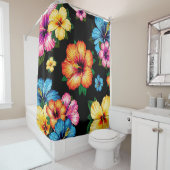 Tropische Hibiscus Douchegordijn (In situ)