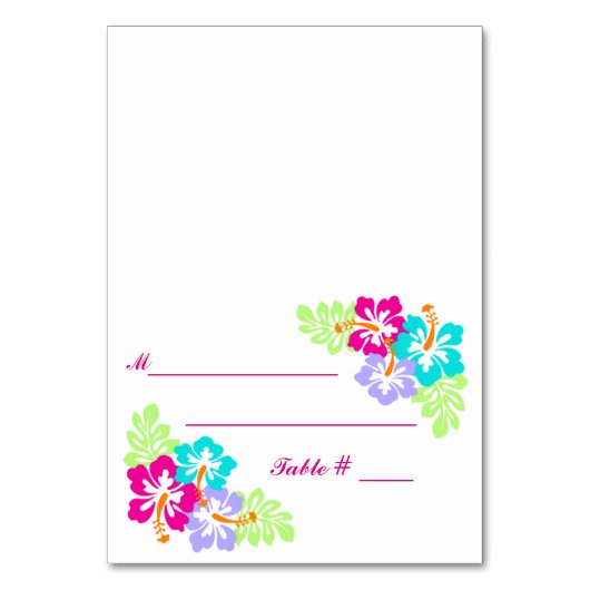 Tropische Hibiscus - Escort Kaart (Voorkant)