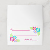 Tropische Hibiscus - Escortkaarten Plaatskaartje (Buitenkant ongevouwen)