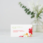 Tropische Hibiscus Event Planner visitekaartje (Staand voorkant)