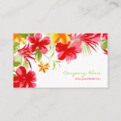 Tropische Hibiscus Event Planner visitekaartje (Achterkant)