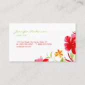 Tropische Hibiscus Event Planner visitekaartje (Voorkant)