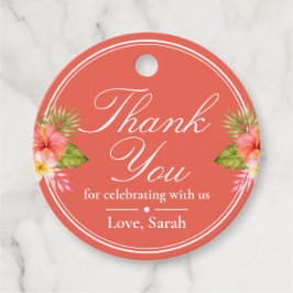 Tropische Hibiscus Favor Labels
