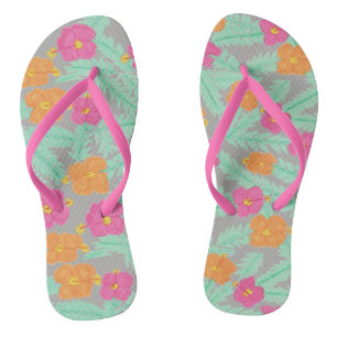 Tropische Hibiscus FlipFlops Teenslippers