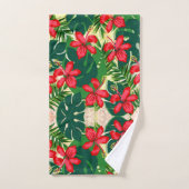 Tropische hibiscus floral bright modern bad handdoek (Handdoek)