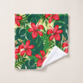 Tropische hibiscus floral bright modern bad handdoek (Wasdoekje)