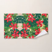 Tropische hibiscus floral bright modern bad handdoek (Handdoek)