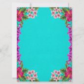  Tropische Hibiscus Floral Hawaiian Wedding Kaart (Achterkant)