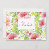 Tropische Hibiscus Floral Mele Kalikimaka Feestdagenkaart (Achterkant)