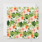 Tropische Hibiscus Floral Moving Announge Aankondiging (Achterkant)