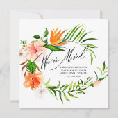 Tropische Hibiscus Floral Moving Announge Aankondiging (Voorkant)