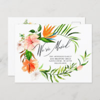 Tropische Hibiscus Floral Moving Announge