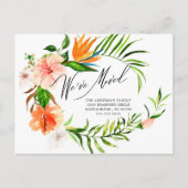 Tropische Hibiscus Floral Moving Announge Briefkaart (Voorkant)