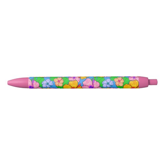 Tropische hibiscus florale ballpoint pen (Voorkant)