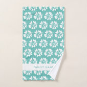 Tropische Hibiscus flower Hawaii bloemgedrukte bla Bad Handdoek (Handdoek)