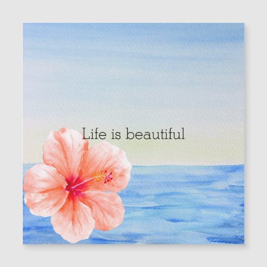 Tropische Hibiscus Flower Ocean (Voorkant)