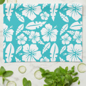 Tropische Hibiscus Flower Pattern Kitchen Towel Theedoek (Gevouwen)