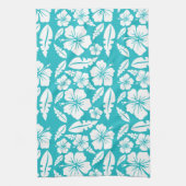 Tropische Hibiscus Flower Pattern Kitchen Towel Theedoek (Verticaal)