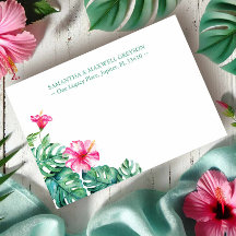 Tropische Hibiscus Flower Personalized Stationery