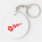 Tropische Hibiscus Flower Sleutelhanger (Achterkant)