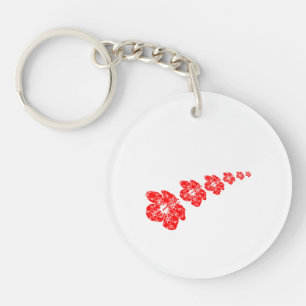 Tropische Hibiscus Flower Sleutelhanger
