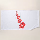 Tropische Hibiscus Flower Strandlaken (Voorkant)