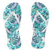 Tropische Hibiscus Flower Teenslippers (Voetbed)