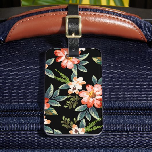 Tropische Hibiscus Flower Travel Bagagelabel (Voorkant Insitu 2)