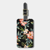 Tropische Hibiscus Flower Travel Bagagelabel (Voorkant verticaal)
