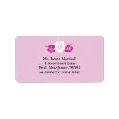 Tropische Hibiscus Flowers Etiket (Voorkant)