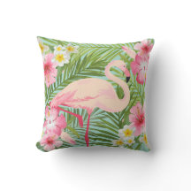 Tropische Hibiscus Flowers met roze Flamingo