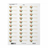 Tropische Hibiscus Flowers Return Address Label (Full Sheet)