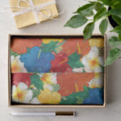 Tropische Hibiscus Flowers Tissuepapier (Geschenk)