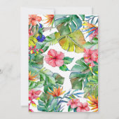 Tropische Hibiscus foto bruiloft bedankje Bedankkaart (Achterkant)