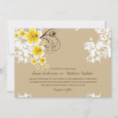 Tropische Hibiscus Geel Luau Strand Bruiloft Uitno Kaart (Voorkant)