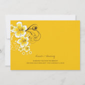 Tropische Hibiscus Geel Luau Strand Bruiloft Uitno Kaart (Achterkant)
