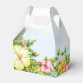 Tropische Hibiscus Gele Bloemen Bedankdoosjes (Achterkant)