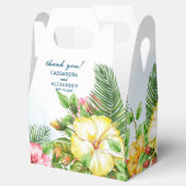 Tropische Hibiscus Gele Bloemen Bedankdoosjes (Geopend)