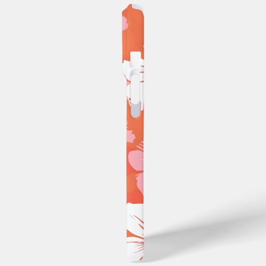 Tropische hibiscus gepersonaliseerd monogram Case-Mate iPhone case (Achterkant / Links)