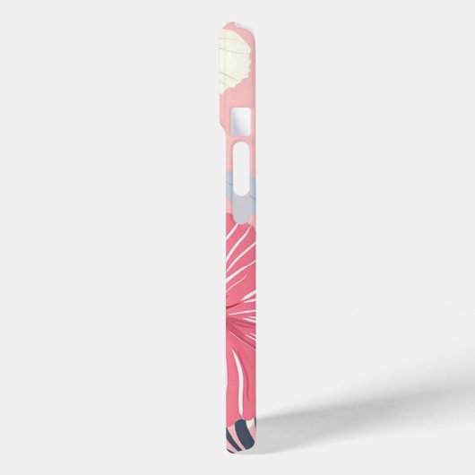 Tropische hibiscus gepersonaliseerd monogram Case-Mate iPhone case (Achterkant / Links)