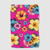 Tropische Hibiscus Golfhanddoek (Voorkant)