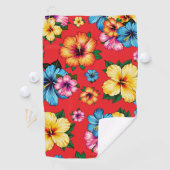 Tropische Hibiscus Golfhanddoek (Insitu)