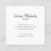 Tropische Hibiscus Hawaiiaanse bloem Vierkante Visitekaartje (Achterkant)