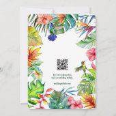Tropische Hibiscus Hawaiiaanse bruiloft Bewaar de Save The Date (Achterkant)