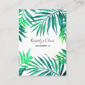 Tropische hibiscus Hawaiian Beach bruiloft Informatiekaartje (Achterkant)