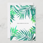 Tropische hibiscus Hawaiian Beach bruiloft Kaart (Achterkant)