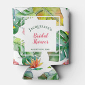 Tropische Hibiscus Hawaiian Luau Bridal Blikjeskoeler (Achterkant)